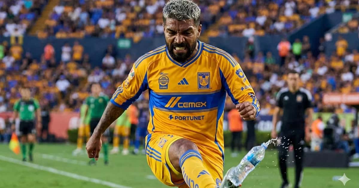 Rodrigo Aguirre salió molesto después del cambio