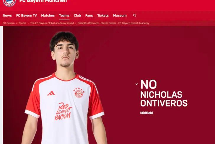 Nicholas Ontiveros, la joya mexicana que llega al Bayern Múnich