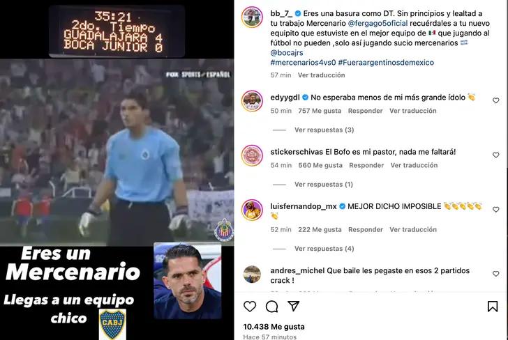 El mensaje de Adolfo Bautista a Fernando Gago en redes sociales