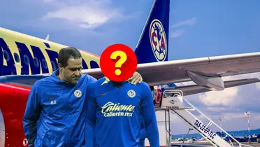 Avión del América, André Jardine y futbolista tapado/ Foto Marca.