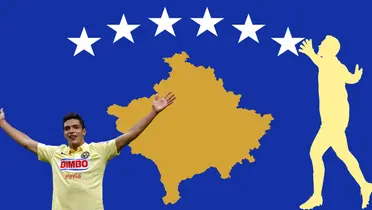 Bandera de Kosovo de fondo tomada de Canva