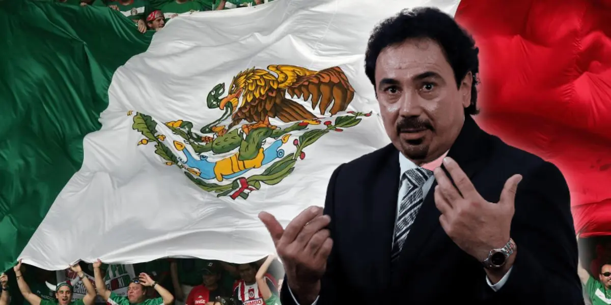 Bandera de México y Hugo Sánchez/ Foto Fútbol Hoy.