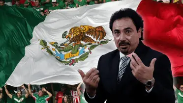 Bandera de México y Hugo Sánchez/ Foto Fútbol Hoy.