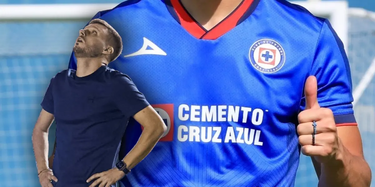 Camiseta de Cruz Azul y Martín Anselmi/ Foto La Jornada.