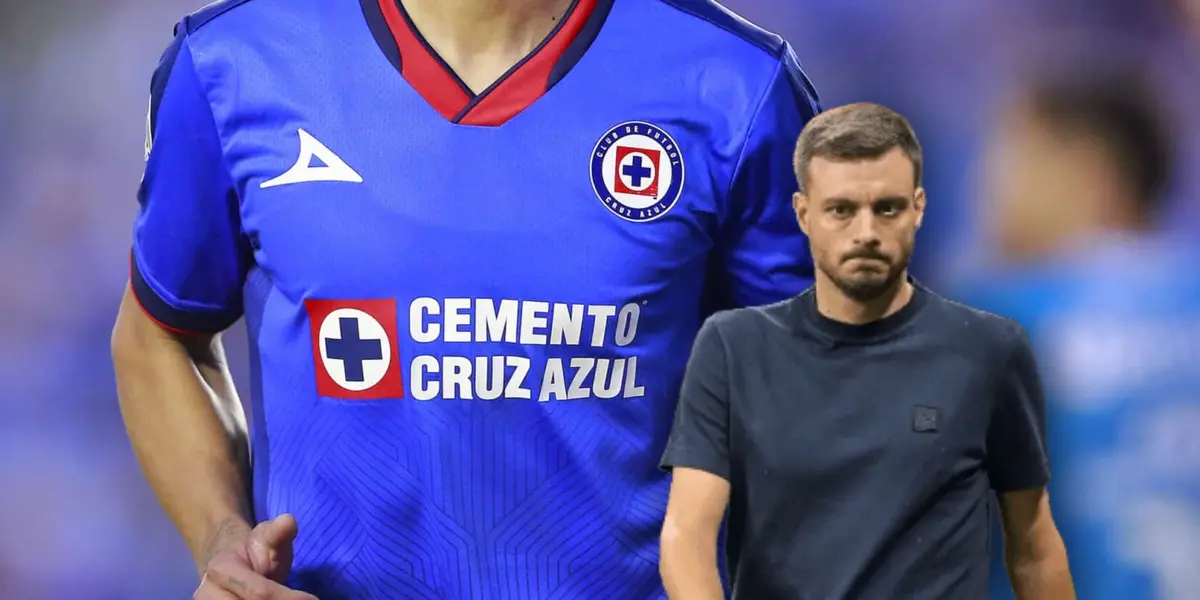 Camiseta de Cruz Azul y Martín Anselmi/ Foto SportsMedia.