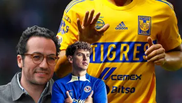 Camiseta de Tigres, Igor Lichnovsky y Mauricio Culebro/Foto TV Azteca.