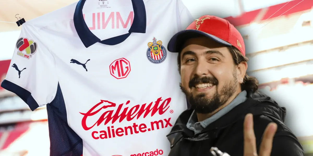 Camiseta oficial del Guadalajara y Amaury Vergara/ Foto Chivas.