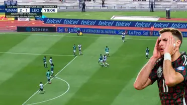 Captura de pantalla de TUDN, del gol de Martínez.