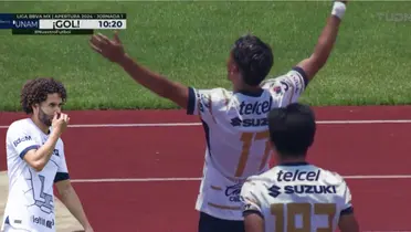 Captura de pantalla de TUDN del gol de Pumas.
