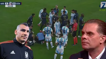 Captura de pantalla de TV Azteca del Ecuador vs Argentina.