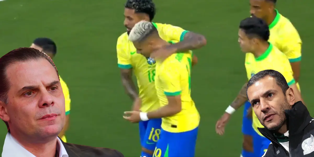 Captura de pantalla del gol de Brasil tomada de TUDN
