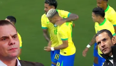 Captura de pantalla del gol de Brasil tomada de TUDN