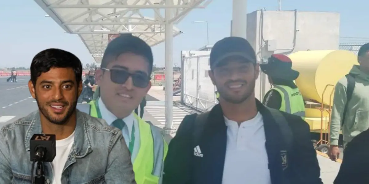 Carlos Vela junto a trabajador de aeropuerto / FOTO Instagram