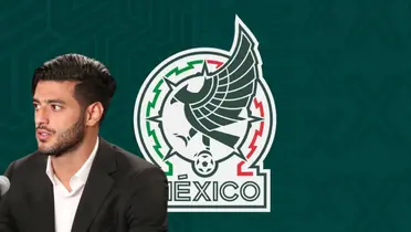 Carlos Vela junto al escudo de la Selección Mexicana / FOTO X