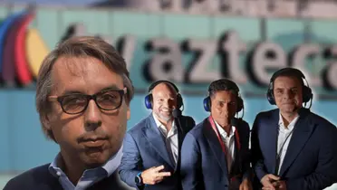 Comentaristas de TV Azteca y Emilio Azcárraga/Foto Expansión.