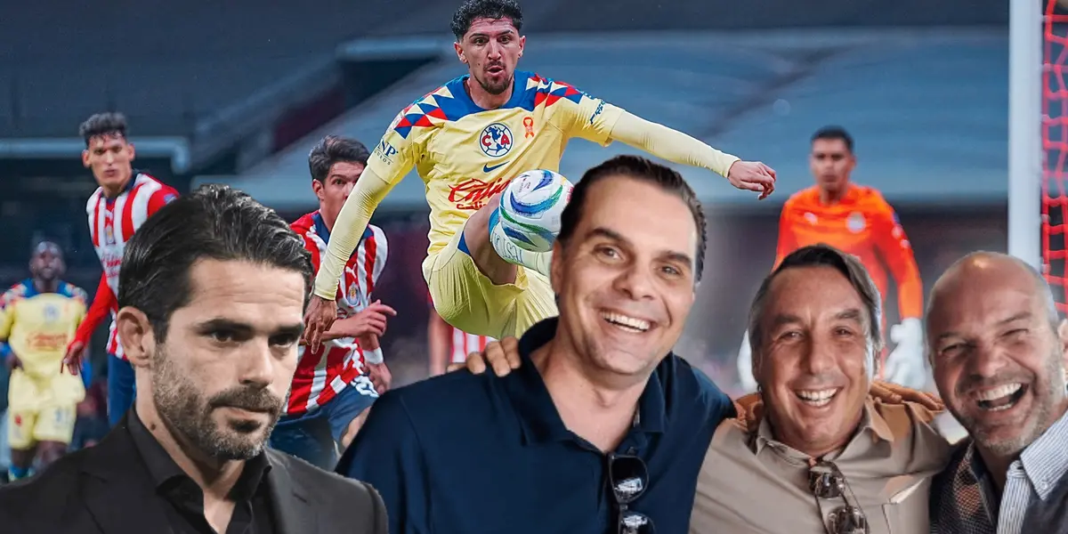 Diego Valdés jugando, Christian Martinoli, Emilio Azcárraga y Fernando Gago/ Foto Mexsport.