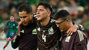 Edson Álvarez saliendo del México vs Jamaica. Foto: Récord