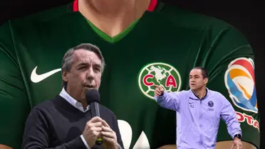 Emilio Azcárraga con micrófono, André Jardine y jersey/ Foto Goal.com