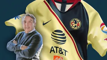 Emilio Azcárraga de brazos cruzados y jersey del América / Foto Fútbol Total.