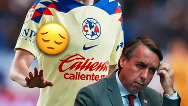 Emilio Azcárraga enojado y jersey del América/Foto TUDN.