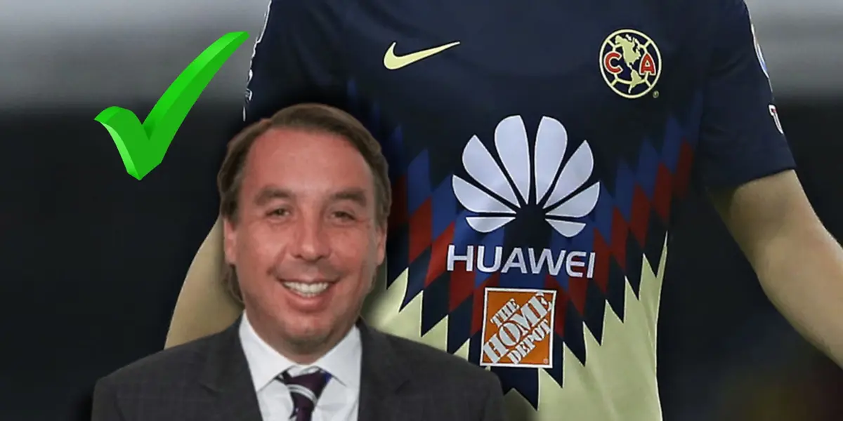 Emilio Azcárraga y jersey del América/Foto Goal.