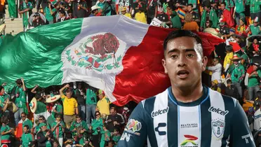 Erick Sánchez y bandera de México/Foto Expansión.