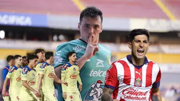 Federico Viñas callando, Víctor Guzmán y jugadores del América/ Foto Latinus.