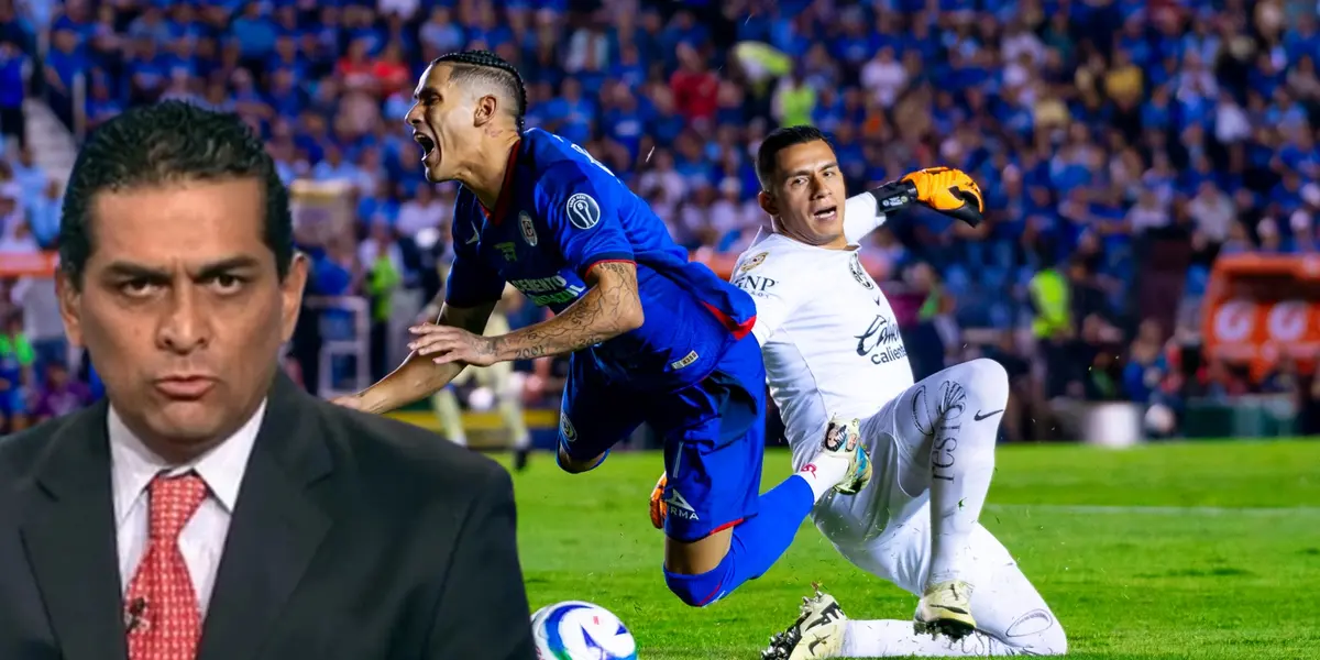 Felipe Ramos Rizo junto al Cruz Azul vs América / FOTO X
