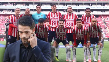 Fernando Gago y jugadores del Guadalajara posando/Foto Chivas.