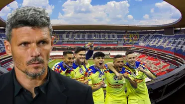 Fernando Ortiz junto a jugadores del América / FOTO MEXSPORT