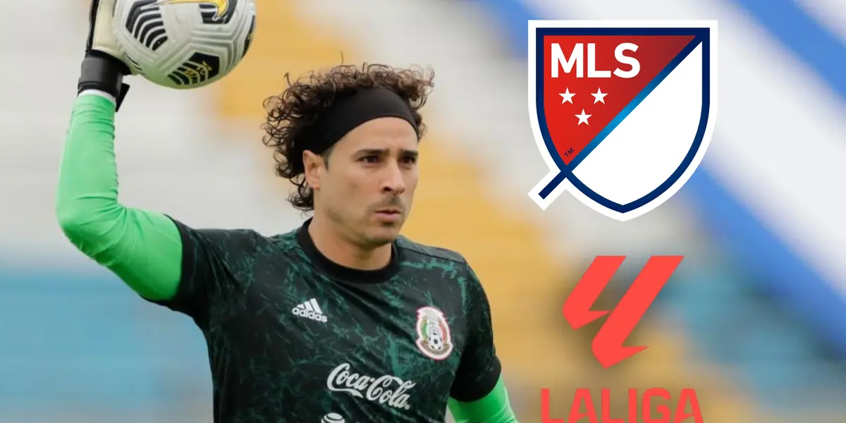 Guillermo Ochoa y logo de la MLS y La Liga/Foto Sport.