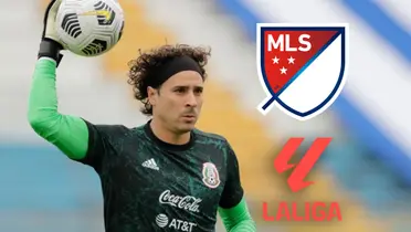 Guillermo Ochoa y logo de la MLS y La Liga/Foto Sport.