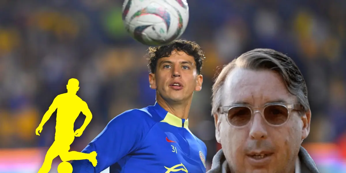 Igor Lichnovsky, Emilio Azcárraga y silueta de jugador / Fútbol Total.