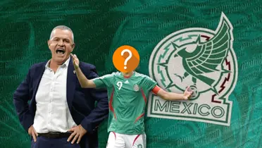 Javier Aguirre gritando y jugador de México oculto/ Foto RBK.
