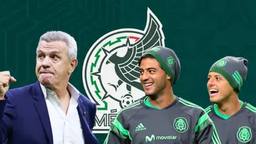 Javier Aguirre junto a Carlos Vela y Javier Hernández / FOTO THE COUCHES VOICE