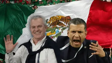 Javier Aguirre saludando y Jaime Lozano enojado/Foto Fútbol Hoy.