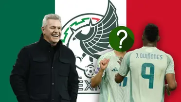 Javier Aguirre sonriendo, Julián Quiñones y jugador incógnito/Foto Ebay.