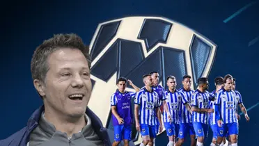 José Antonio Noriega y jugadores de Rayados/Foto Soy Fútbol.