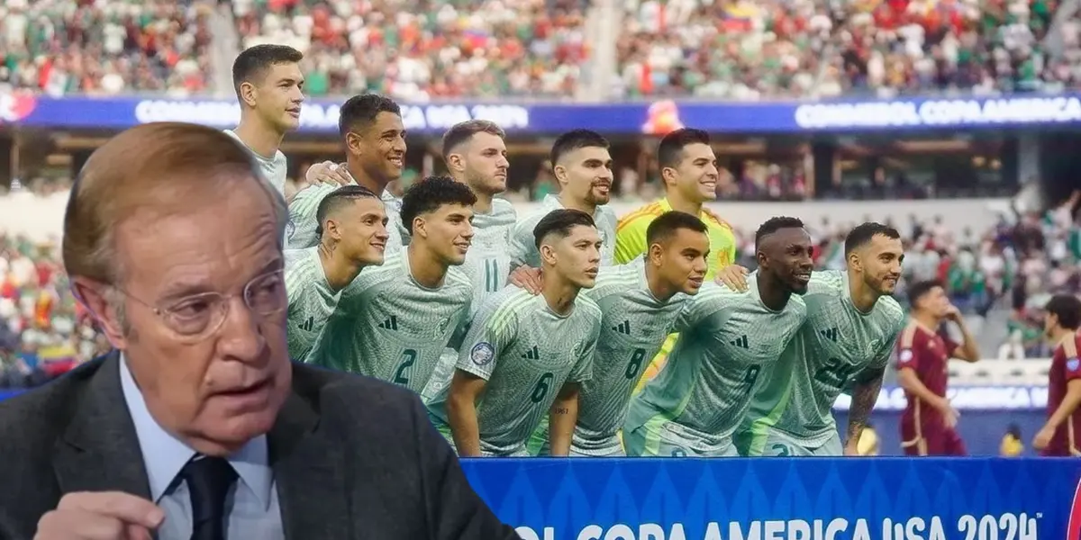 José Ramón Fernández junto a jugadores de la Selección Mexicana