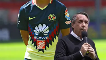 Jugador del América y Emilio Azcárraga/Foto Fútbol Total.