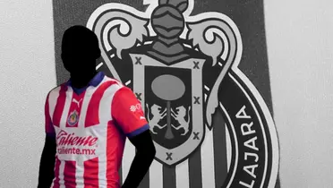 Jugador incógnito de Chivas junto al escudo del Rebaño / FOTO FACEBOOK