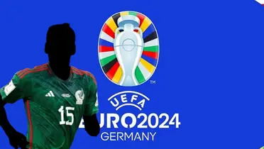 Jugador incógnito de la Selección Mexicana junto al logo de la EURO 2024 / FOTO MARCA
