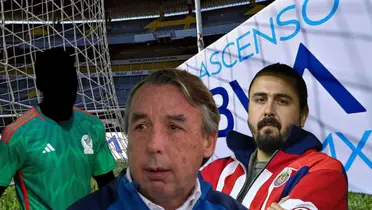 Jugador incógnito del Tri junto a Emilio Azcárraga y Amaury Vergara / FOTO FÚTBOL TOTAL