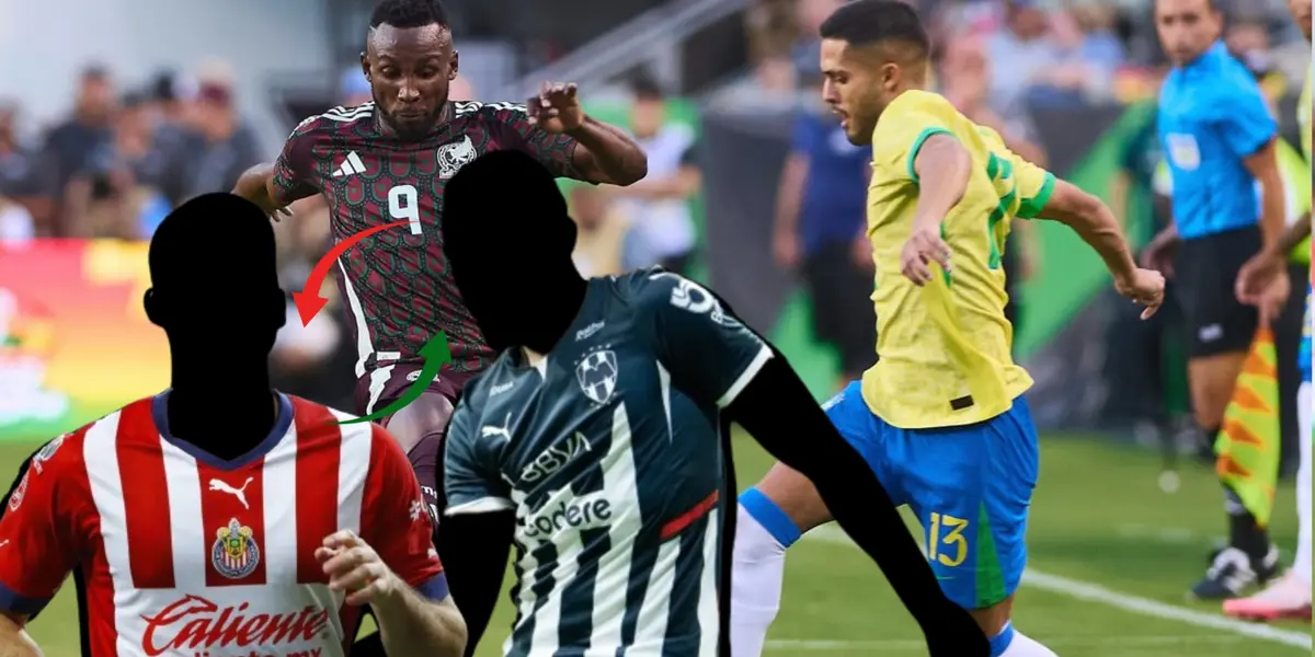 Jugadores incógnitos de Chivas y Rayados junto al México vs Brasil / FOTO X