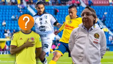 Jugadores peleando balón, futbolista oculto y Emilio Azcárraga/ Foto Liga MX.