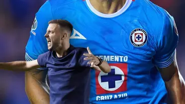 Martín Anselmi y nuevo jersey de Cruz Azul/Foto Fox Deportes.