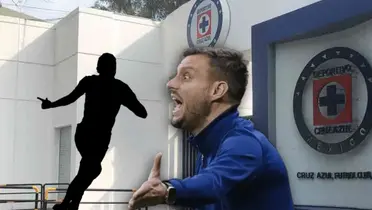Martín Anselmi y silueta de jugador/Foto Fútbol Total.