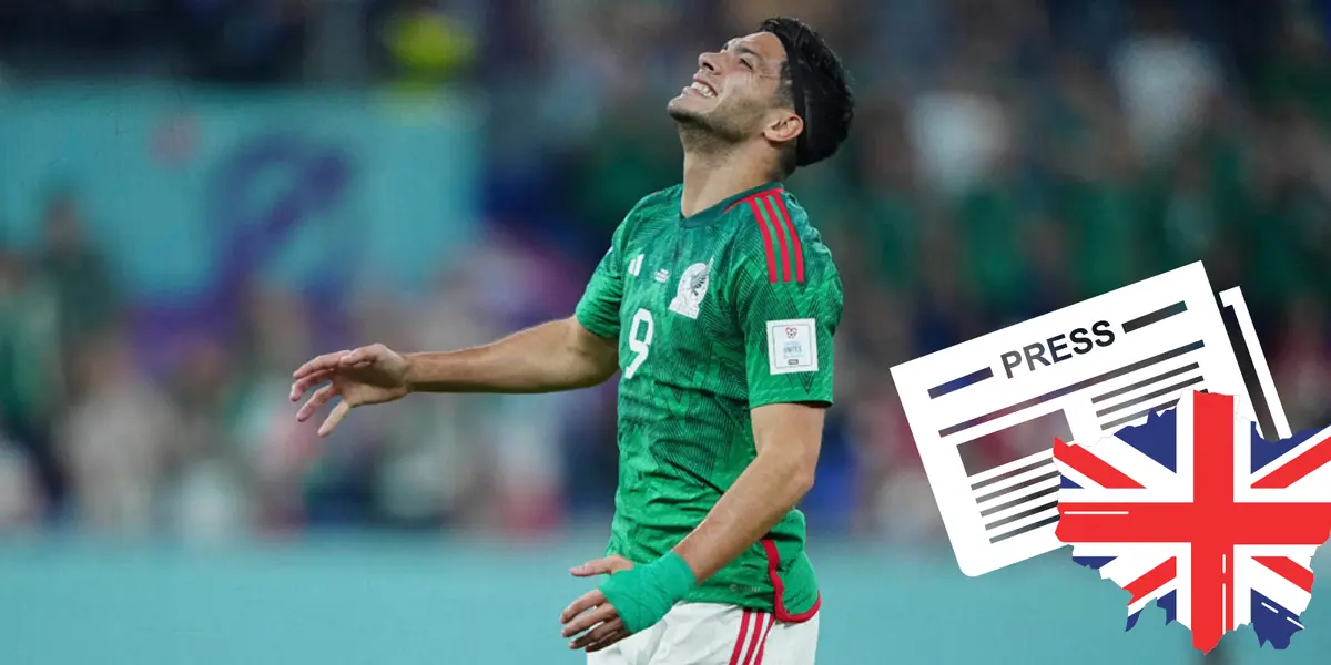 Raúl JIménez lamentándose en partido con Selección Mexicana. Foto: Fútbol Total