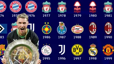 Santiago Giménez junto a clubes campeones de Champions League / FOTO X