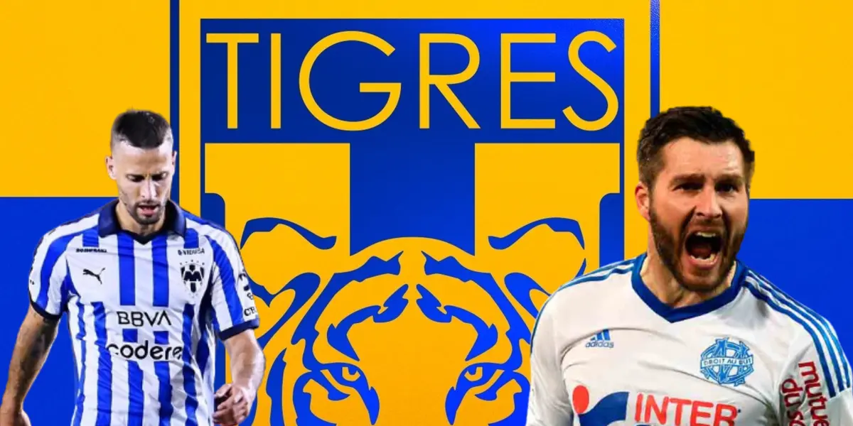 Sergio Canales y André Pierre Gignac gritando/ Foto Club Tigres.